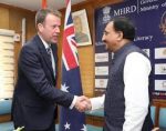 केन्‍द्रीय मानव संसाधन विकास मंत्री ने नई दिल्‍ली में ऑस्‍ट्रेलिया के शिक्षा मंत्री से द्विपक्षीय वार्ता की