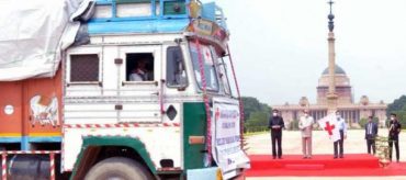 President of India flags off Red Cross relief supply for flood affected people in Assam, Bihar and Uttar Pradesh