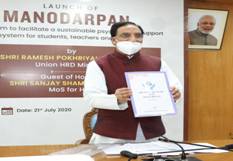 Union HRD Minister launches MANODARPAN  initiative of Ministry of HRD to provide psychosocial support to students for their Mental Health and Well-being