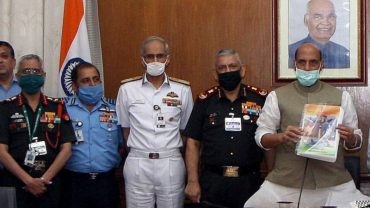 Raksha Mantri Shri Rajnath Singh hands over DRDO systems to Armed Forces Chiefs