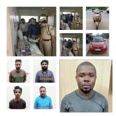 Four Notorious Inter-state Drug Peddlers arrested by Anti-Narcotics Wing, CCB,Seized Narcotics substances worth Rs.1.15 Crore.