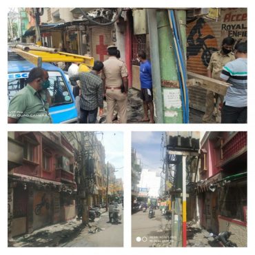 Four injured in a freak petrol tank explosion mishap at a bike repair shop in Cholorupalya: