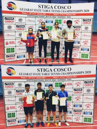 Khushi, Shlok triumph in State TT Championships 2020 IN GUJARAT