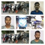 Three bike lifters arrested,8 stolen bikes Worth Rs.9.3 Lakhs Recovered :