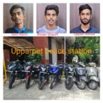 Trio held,8 Stolen bikes,one mobile worth Rs.7.3 lakhs recovered by Upparpet police: