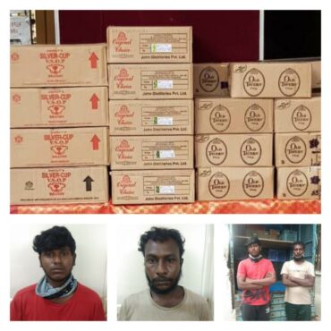 Duo held,276 Litres liquor smuggling to Tamilnadu Seized by KP Agrahara police
