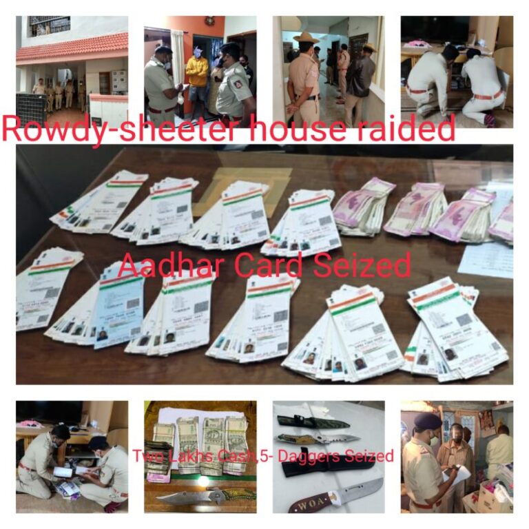 Massive raids on active and Notorious rowdies Wilson Garden Naga,Cycle ...