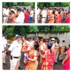 Raksha Group women celebrates Raksha Bandhan with Chickpet Traffic Police