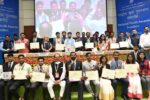 Union Minister of Youth Affairs and Sports Shri Anurag Singh Thakur confers the National Youth Awards 2017-18 and 2018-19 to 22 awardees on International Youth Day today