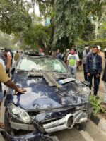 One dead as speeding Mercedes hits a car,auto rickshaw and two bikes in Indiranagar