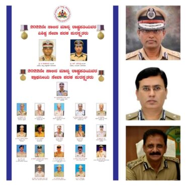 Three IPS among 21 Karnataka police officers bags President’s medal for distinguished & Meritorious service