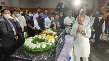 CM receives Naveen’s mortal remains at KIA,PM Modi’s Bhagirath effort has made an impossible task possible: CM Bommai