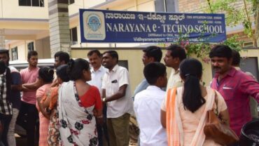 Parents’ association demands action against Narayana E-Tecno School Administration and teachers booked under JJ Act for harrasing children’s for fees
