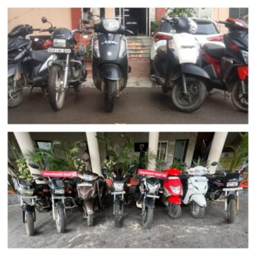 Four Notorious bike Lifters arrested by Govindarajnagar and JC Nagar police recovered 13 stolen bikes worth Rs.6 lakhs