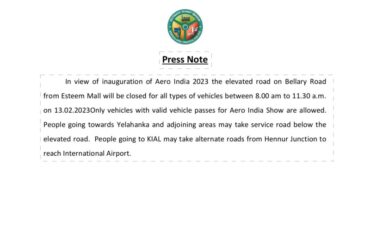 Bengaluru: Traffic advisory issued ahead of Aero India 2023; check routes to avoid