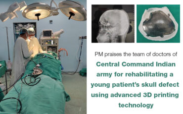 PM praises the team of doctors of Central Command Indian army for rehabilitating a young patient’s skull defect using advanced 3D printing technology