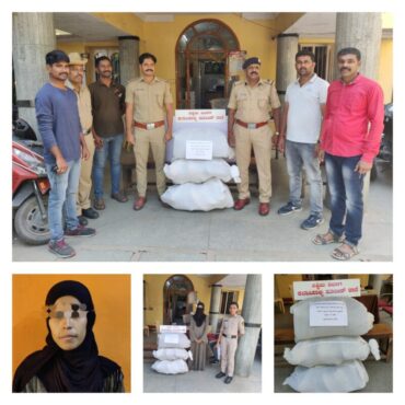 Woman drug peddler arrested by Kalasipalya police seized 26 kgs of Marijuana worth Rs.13 lakhs