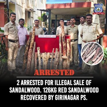 Labourer turned Red Sander smuggler arrested by Girinagar police 124 kgs of red Sanders seized