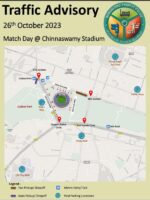Bengaluru Traffic Police Advisory For World Cup Match at M Chinnaswamy Stadium