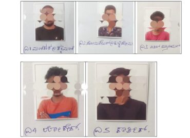 Five persons of two gang members arrested by Rajagopalnagar police for vandalising series of vehicles parked outside their house