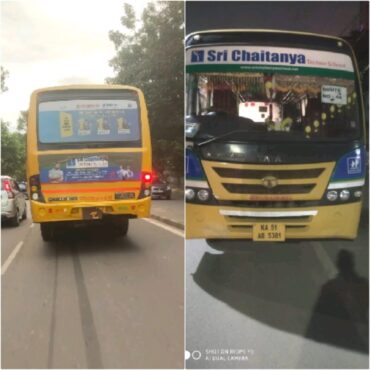 Private School Bus seized,owner and driver booked for masking the registration number plate to hoodwink enforcement cameras to avoid fines
