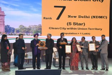 NDMC awarded for All India Clean city Rank 7th and Cleanest City within Union Territory (> 1 Lakh category)Under the  Swachh Survekshan 2023