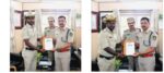 Two ERSS-112,Police personnel of Doddaballapur police station felicitated for rescuing a woman who was about to end her life at her house