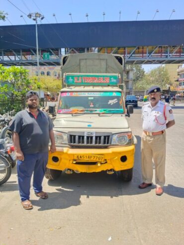 Elderly woman sleeping on footpath run over in Hit and run case,Goods vehicle driver arrested by Madiwala Traffic Police