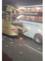 Passengers injured in collision between two sleeper buses near Chandapura flyover