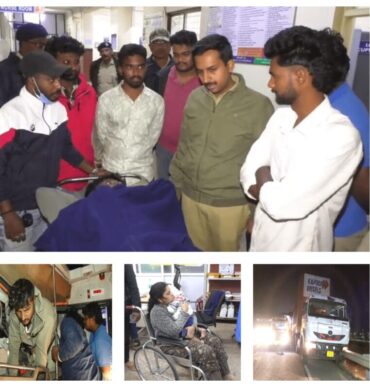 One killed,12 injured as private bus collides with container truck in Chikkaballapur