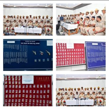 Daylight Armed Robbery at Halasangi Gold Shop cracked Rs.22 Lakh Worth Valuables Recovered intact