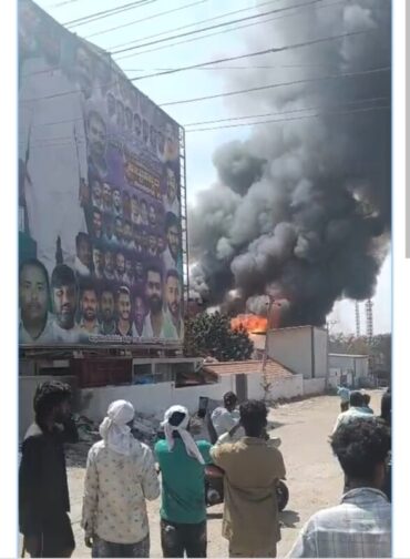 Perfume warehouse gutted in major fire near Nelamangala goods worth lakhs gutted in fire