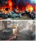 Seized vehicles parked at Banaswadi police station caught fire 25 vehicles gutted in fire