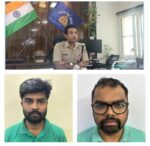 Two housekeeping staff arrested for allegedly impersonating Central Government officials and extorting Rs.5 lakh from a Gutka businessman