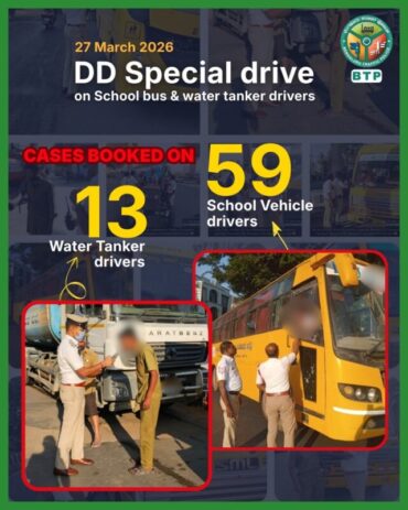 59 school van & 13 Tanker drivers booked for drunk driving in a 2 hour special Drive by BTP 
