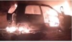 Elderly man dies after his car catches fire near Bagepalli in Chikkaballapur