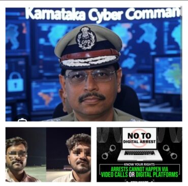 Senior Citizen Duped Of Rs.15.4 Crore In ‘Digital Arrest’ Scam;two arrested by Belagavi Cyber Command Police