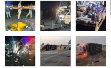 Eight devotees from Karnataka killed in road accident near Mantralayam in Andhra,several injured