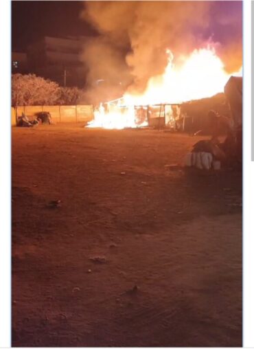 Fire Engulfs around 20 Sheds At Somasundarapalya In Bengaluru