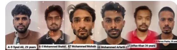 Five member gang arrested for abducting cab driver along with his friend stripped brutally assaulted robbed over dispute related to girl
