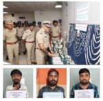 Clueless Major jewellery shop burglary case cracked,three inter-state burglars arrested by Bagalagunte police and recovered 35.87 kg silver articles worth Rs.98.39 Lakhs