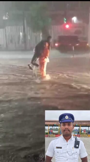 Bengaluru cop’s heartwarming gesture has won hearts of netizens Bytarayanapura traffic Policeman Anil Kumar comes to the aid of a disabled youth struggling to cross the road in the rain Bengaluru cop’s heartwarming gesture has won hearts of netizens Bytarayanapura traffic Policeman Anil Kumar comes to the aid of a disabled youth struggling to cross the road in the rain