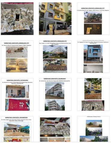 Karnataka Lokayukta Raids 53 Locations in Disproportionate Assets Cases Against 10 Government Officials and unearthed Rs.49.83 crores assets