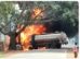 Petrol tanker catches fire after crashing into tree near Doddaballapur