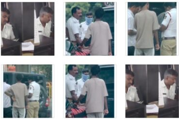 Two Bengaluru Traffic Police Personnel Caught on Camera Allegedly Accepting Bribes suspended!