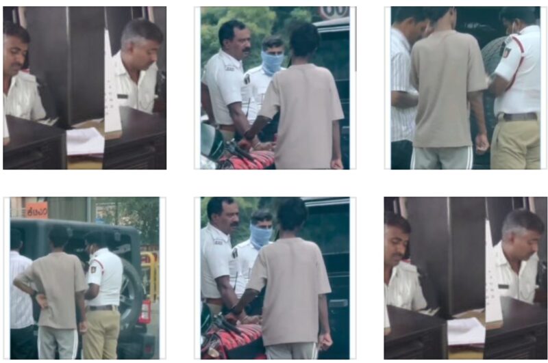 Two Bengaluru Traffic Police Personnel Caught on Camera Allegedly Accepting Bribes suspended! Two Bengaluru Traffic Police Personnel Caught on Camera Allegedly Accepting Bribes suspended!