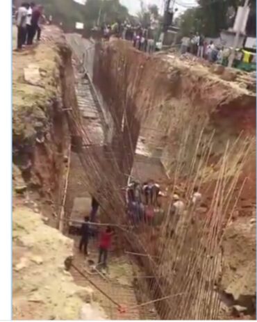 Two Workers Killed,Three Injured as Earth Caves in at BDA Underpass Construction Site