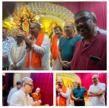 Legacy Of Educationists Continues:Health Minister,DR.Sharadwat Mukherjee visits Historic Kalindi Plots Puja On Maha Sasthi