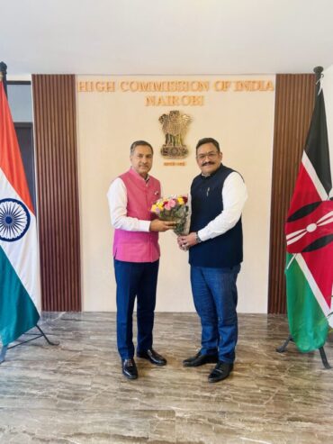 Dr. Vipin Gaur Meets Indian High Commissioner Dr. Adarsh Swaika in Nairobi; Discusses Strengthening India–Kenya Media Relations Dr. Vipin Gaur Meets Indian High Commissioner Dr. Adarsh Swaika in Nairobi; Discusses Strengthening India–Kenya Media Relations